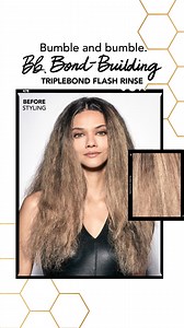 The proof is in the shine. Introducing our NEW Bond-Building TripleBond Flash Rinse. | Bumble and bumble.