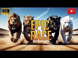 EPIC RACE: Lion vs Tiger vs White Panther vs Black Panther | Who Wins the ultimate race?