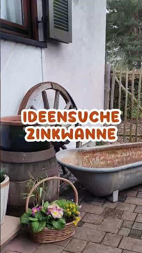 My husband surprised me 🧡 What should I plant in this zinc tub? #garden #gardendecor #decor
