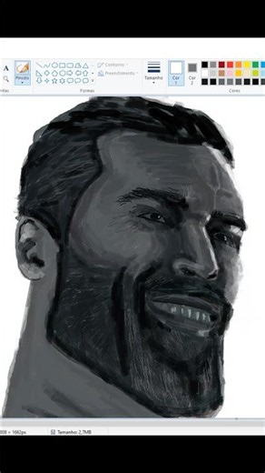 Art mewing Chad anatomy in Microsoft paint #art #microsoftpaint #anatomy #chad