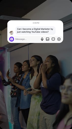Best Digital Marketing & AI Course | Mumbai | Chennai on Instagram: "A boy watched 100 YouTube videos on digital marketing and thought he knew it all. But when it was time to run a real campaign, he froze. No real experience, no results. Watching videos is great, but without execution, it’s just theory. That’s why at Digital Scholar, students don’t just learn, they apply everything in real time. Because real skills come from doing, not just watching. Share this with someone who needs to hear thi