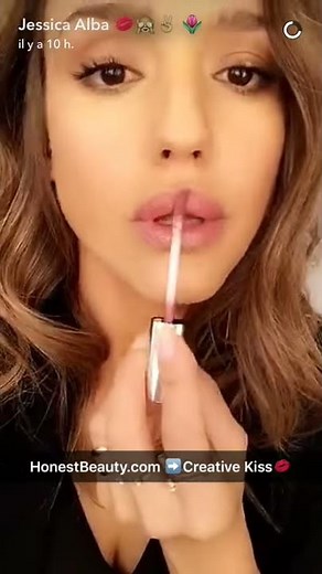 Jessica Alba Honest Beauty lipstick - snapchat - july 6 2016