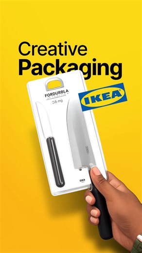 Jeevan | Brand Designer on Instagram: "Great packaging doesn’t need loud graphics. This IKEA cleaver packaging is a perfect example of structural (form-led) design, where the shape of the pack explains the product instantly. When packaging improves user experience, the brand stays memorable without shouting. Good design isn’t just how it looks. It’s how clearly it works. @ikea.india @ikea #ikea #graphicdesign #branding #packaging #creative"