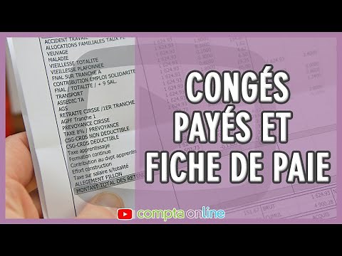 Congés payés et fiche de paie
