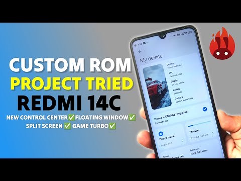 Redmi 14C Custom ROM Install Now🔥 New HyperOS Control Center, Game Turbo, Floating Window & More!