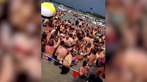 Video shows packed Michigan lake party despite warnings