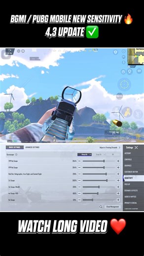 BGMI 4.3 🔥 NEW BEST SENSITIVITY CODE 😱 ZERO RECOIL SETTINGS #bgmi #pubgmobile #sensitivity