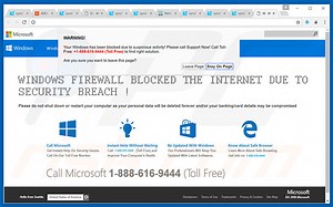 WARNING! Your Windows Has Been Blocked Scam