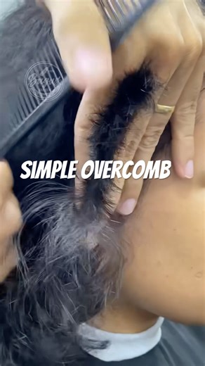 Simple Overcomb Using scissor #ukbarber #usashorts #japanese #barberia