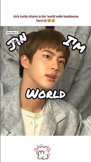 Jin's crazy🙈answer about him having lucky charm🤣#bts #jin #jungkook #jimin #funny #viral #shorts #y