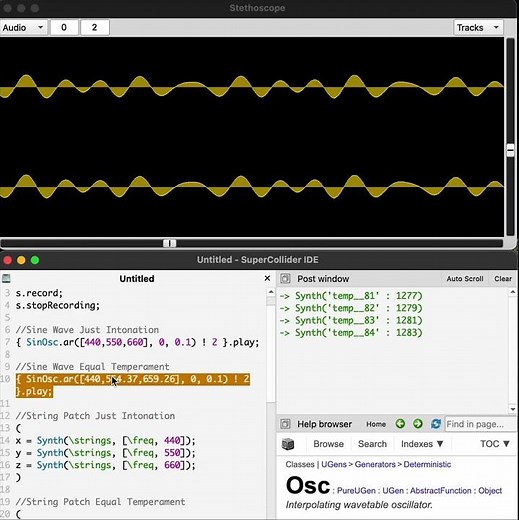Just vs Equal Temperament A major Triad Different Timbres