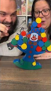 Who’s Going To Win This Clown Balance Game? #boardgame #couple