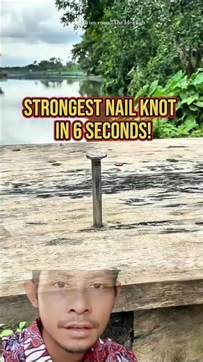Strongest Nail Knot in 6 Seconds — No Tools, No Stress!#shorts #duet #recycledart