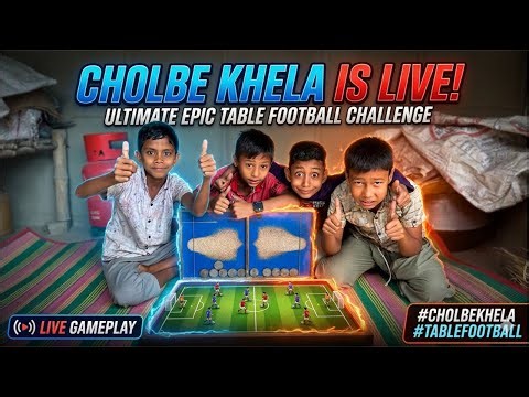 🔥 🔴 Cholbe_Khela LIVE ⚽ Ultimate Table Football Battle 😱 INSANE Goals & Epic Reactions!