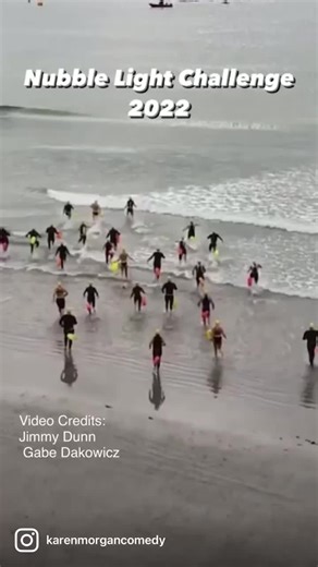 A fun swim! Nubble Light Challenge 2022 🌊 Video Credits: Jimmy Dunn & Gabe Dakowicz 🦈 | Karen Morgan Comedy