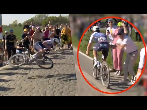 Spectator Causes INSANE Crash For Yves Lampaert