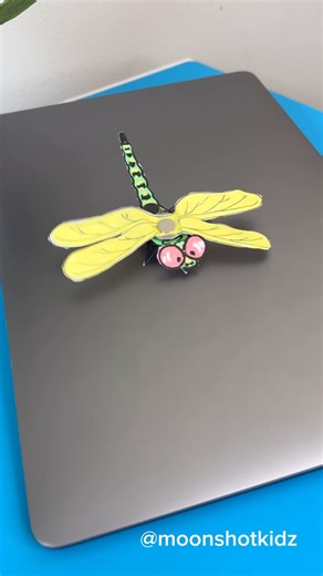 DIY electronics, stem and science activities for beginners on Instagram: "DIY “Dragonfly” simple paper robot. Easy and fun paper circuit project for beginners. You will need: - Micro vibrating motor - Conductive copper tape - Coin cell battery (CR2032) - Paper - Magnet - Markers Warning: this project should be done under adult supervision. ©️ @Moonshotkidz – All rights reserved. Reproduction, distribution, or use of this artwork and video without permission is prohibited. For licensing inquiries