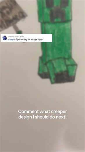 Protester Creeper #art #drawing #minecraft | creeper