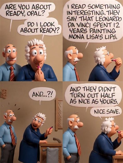 46K views · 282 reactions | "When Mona Lisa's lips get a makeover " #fblifestyle #picklescomichub #OpalandEarl #picklescomics #PickleMyLife #comiclife #comicworld | Comic Life | Facebook