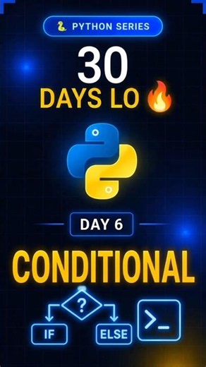 day 6 of the python 30 day series| conditional statements #day6 #pythonforbeginners #30dayschallenge