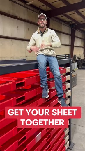 Sheet Metal Storage Racks That Improve Shop Work Flow 👀 #getyoursheettogether #sheetmetalfabrication #materialhandling