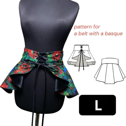 Pattern for a Belt With a Basque in Size L - Etsy