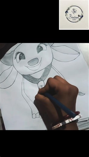Cute Cow Art||#TheSrabaniArt #CuteCowSkatcDrawing