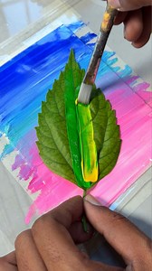 256K views · 1K reactions | Amazing leaf painting painting ideas with real leaves  #painting #art #leafpainting #fblifestyle | Creative Art & Craft Ideas | Facebook