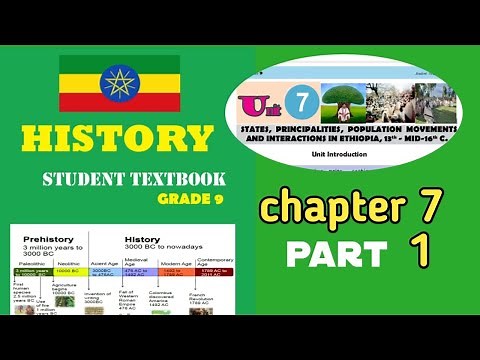 grade 9 history chapter 7 part 1 states, principalities, population movements and intractions in et