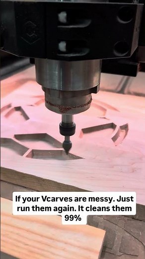 Don't throw away that messy V-carve yet #cnc #woodworking #cncrouters