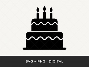Birthday Cake SVG PNG: Party Clipart, Celebration Cut File for Cricut & Silhouette - Etsy