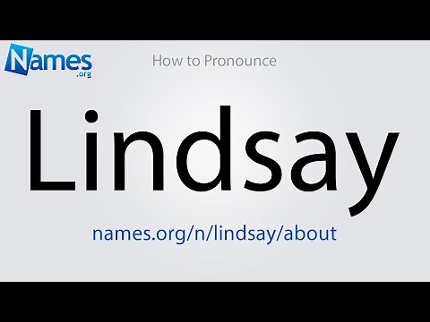 How to Pronounce Lindsay