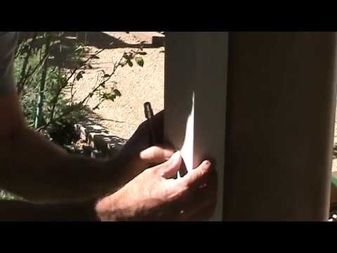 How to Attach Rectangular Downspout to Round Column Post