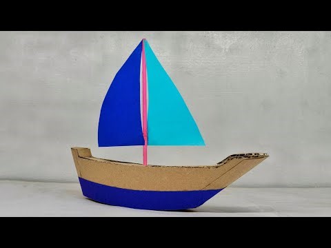 cardboard boat making 🛶 cardboard crafts ideas