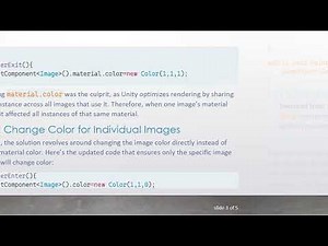 Fixing the Color Change Issue in Unity: Change Color for Individual Images
