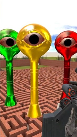 Colored CAR EATER army and Giant EYE TOWER in Garry's mod Big maze #shorts #careater