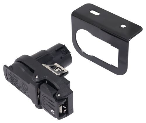 2018 Chevrolet Traverse Curt Dual Connection Socket w/ Bracket - 7-Way RV Style and 4-Way Flat - Veh