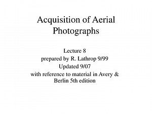 Acquisition of Aerial Photographs - SlideServe
