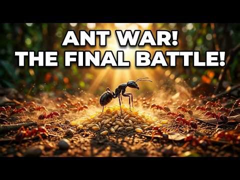 Epic Ant War: Black Ants vs Red Ant Army | Golden Treasure Mission 🐜🔥