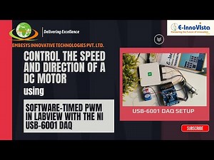 DC Motor - Speed & Direction Control via Software-Timed PWM in LabVIEW using NI USB-6001 DAQ
