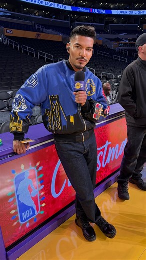 Stevie Mackey on Instagram: "I got to sing the national anthem at the @lakers for Christmas!🎄🥹 It was a special moment for me being from LA and seeing them play since I was a kid 🙏🏽"