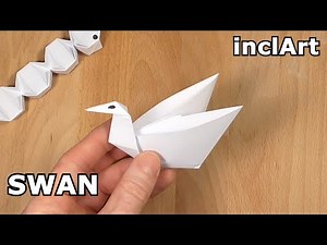 CUTE PAPER SWAN INSTRUCTION | ORIGAMI SWAN CRAFT INCLART #origami