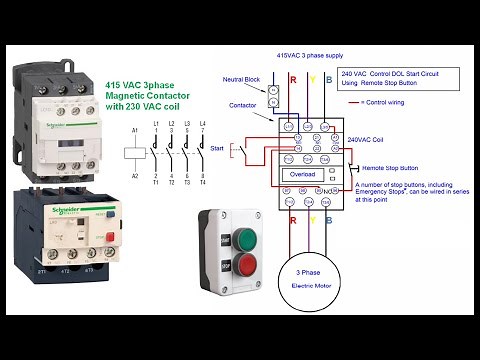 How to wire Contactor, Over Load Relay(OLR) with 3 phase Motor control || DOL Starter