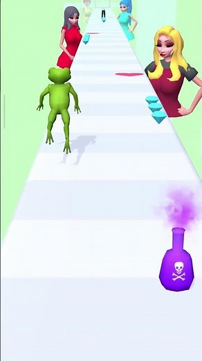Crazy Frog Run with Girl! 🐸🔥Numnum Cat