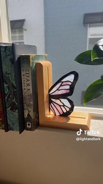 DIY Stained Glass Bookend Ideas with Butterflies