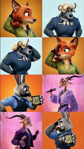 Nick & Judy & Gazelle & Chief Transform in Seconds 🤯 Zootopia 2 Gender Swap?!