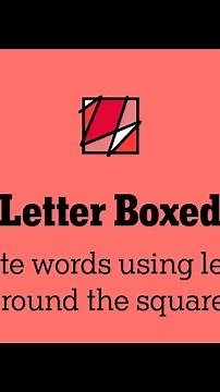 NYTIMES LETTER BOXED Puzzle SOLVED in a MINUTE with ONLY 3 WORDS! - Letter Boxed Answers April 19th