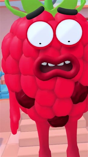 The FRUIT'S FACE when I touch it HAHA