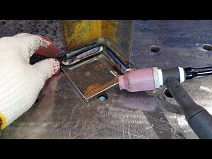 Tig welding of angle iron to steel plate / How to weld a corner joint