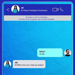 Whatever your printing needs may be, JK Paper Intelligent Assistant or JIA, will guide you to the right choice corresponding to your requirements. Simply chat with JIA over WhatsApp, JK Paper Website, GBM & Facebook Page, go through JK Paper’s portfolio and place your order. Isn’t that easy? Order now: https://bit.ly/3NI4KXI #JIABot #JKPaper | JK Paper Ltd